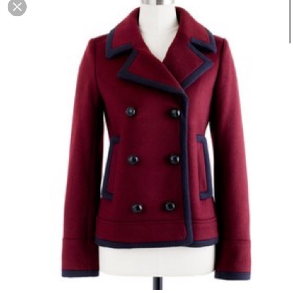 Like new J.crew tipped wool coat